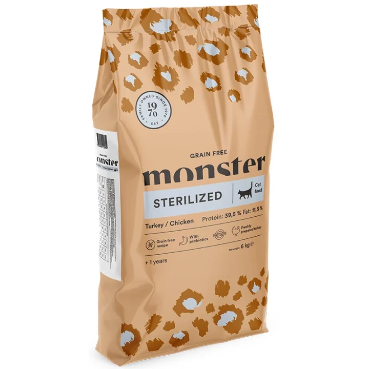 Monster Cat Grain Free Sterilized Turkey/Chicken 6 kg Monster