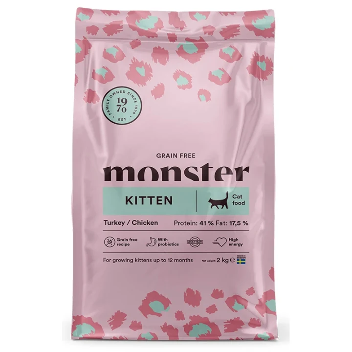 Monster Cat Grain Free Kitten Turkey/Chicken 2 kg Monster
