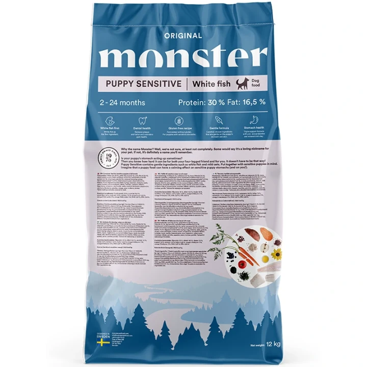 Monster Dog Original Puppy Sensitive White Fish 12 kg Monster