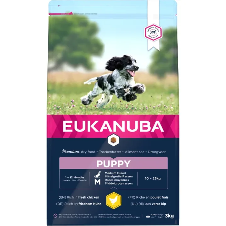 Eukanuba Dog Puppy Medium Fresh Chicken 3 kg eukanuba
