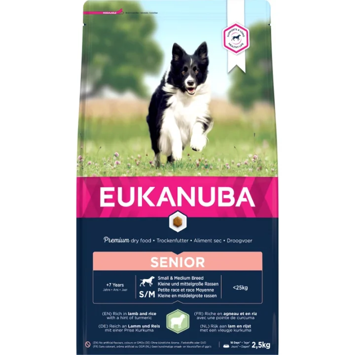 Eukanuba Dog Senior Small/Medium Lamb & Rice 2,5 kg eukanuba