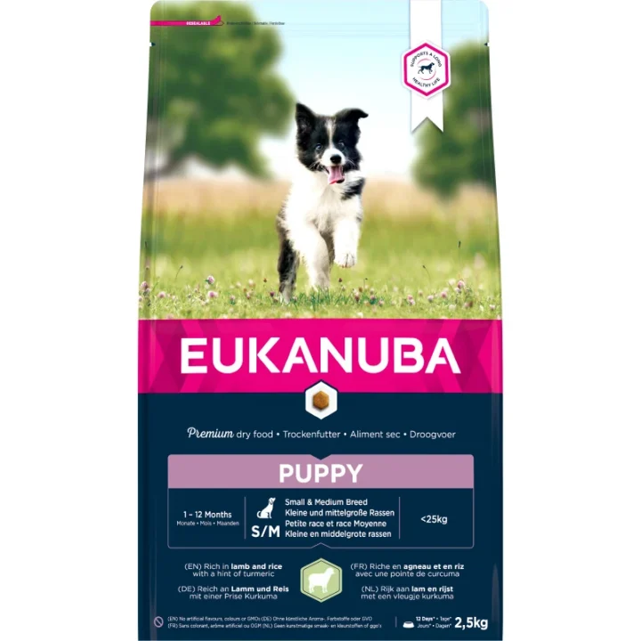 Eukanuba Dog Puppy Small/Medium Lamb & Rice 2,5 kg eukanuba