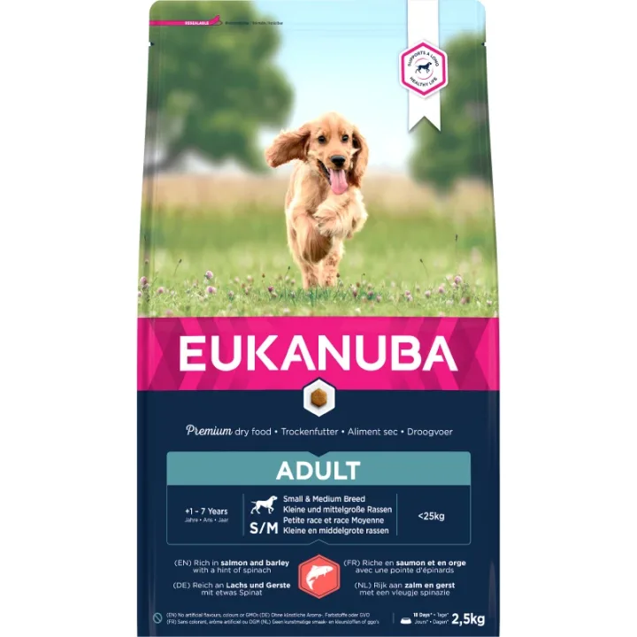 Eukanuba Dog Adult Small/Medium Salmon & Barley 2,5 kg eukanuba