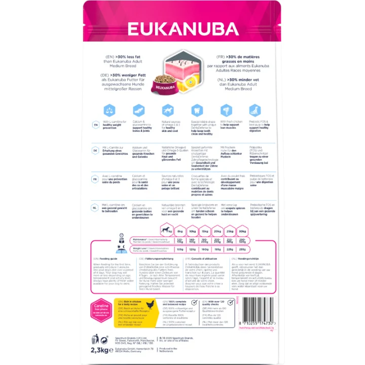 Eukanuba Dog Daily Care Small/Medium Weight Control 2,3 kg eukanuba