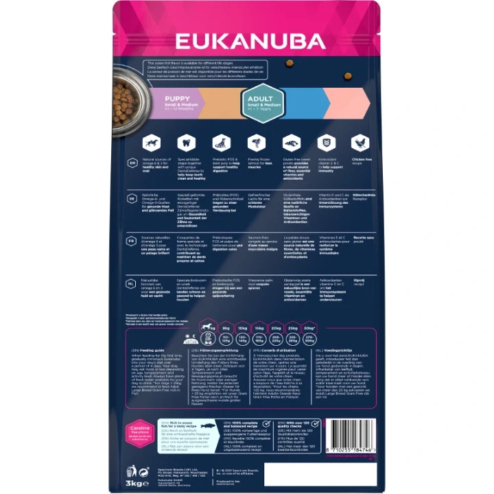 Eukanuba Dog Grain Free Adult Small/Medium Ocean Fish 3 kg eukanuba