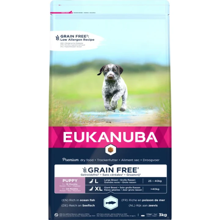Eukanuba Dog Grain Free Puppy & Junior Large Ocean Fish 3 kg eukanuba
