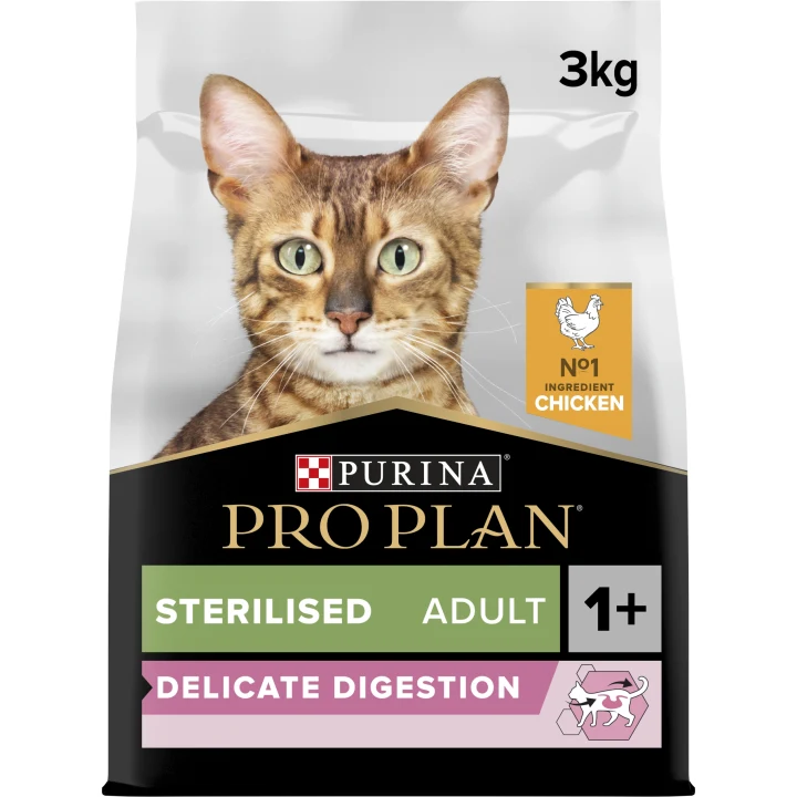 PURINA PRO PLAN Sterilised Delicate Digestion Chicken Adult 1+ Torrfoder Katt 3kg Purina Pro Plan