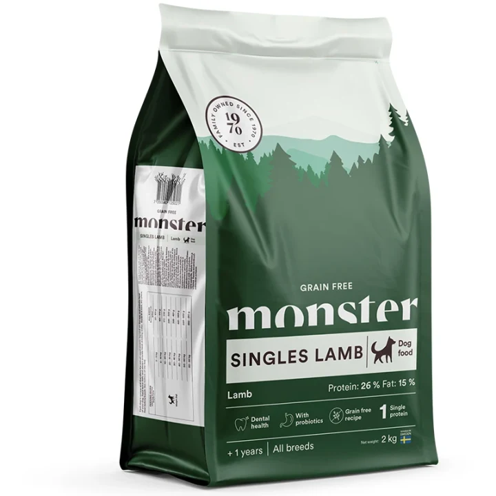 Monster Dog Grain Free Singles Lamb 2 kg Monster