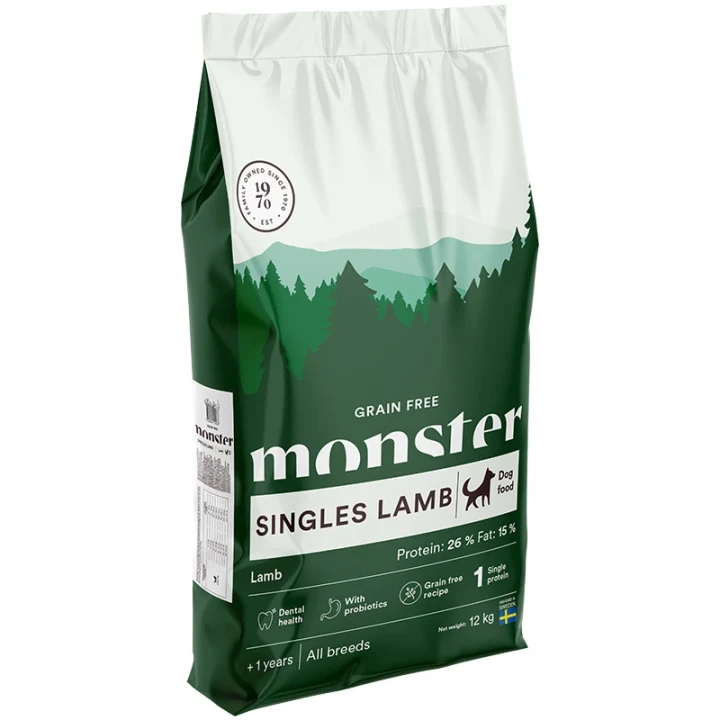 Monster Dog Grain Free Singles Lamb 12 kg Monster