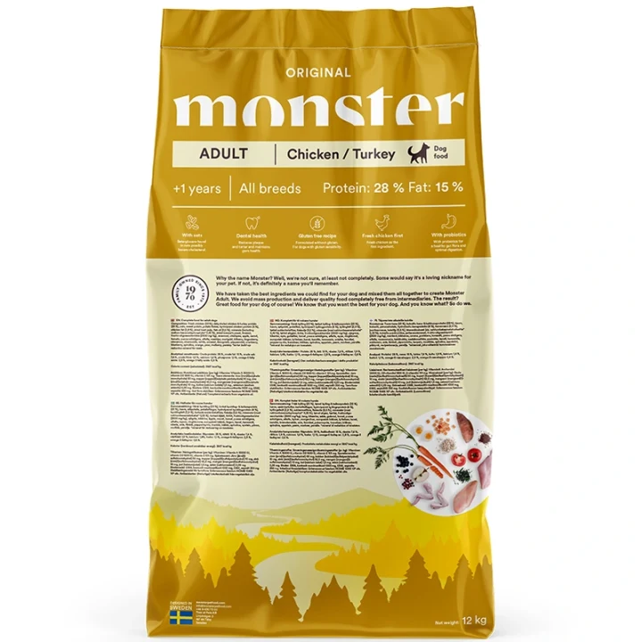 Monster Dog Original Adult Chicken/Turkey 12 kg Monster