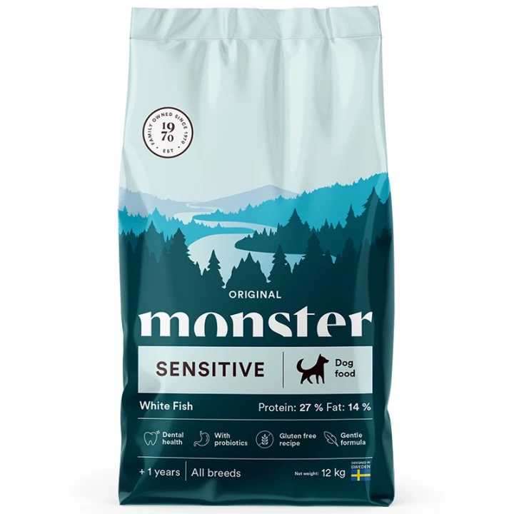 Monster Dog Original Sensitive White Fish 12 kg Monster