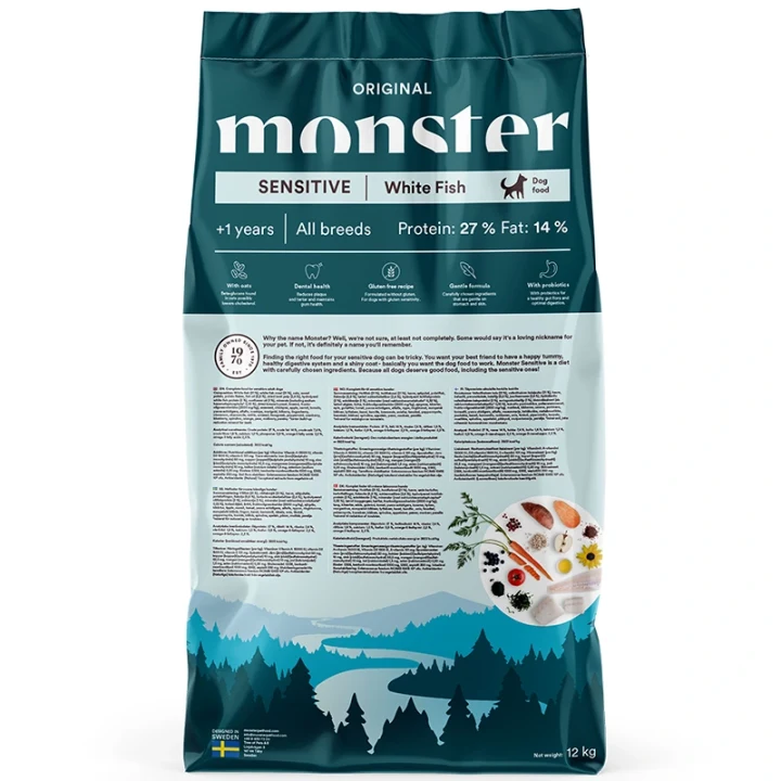 Monster Dog Original Sensitive White Fish 12 kg Monster