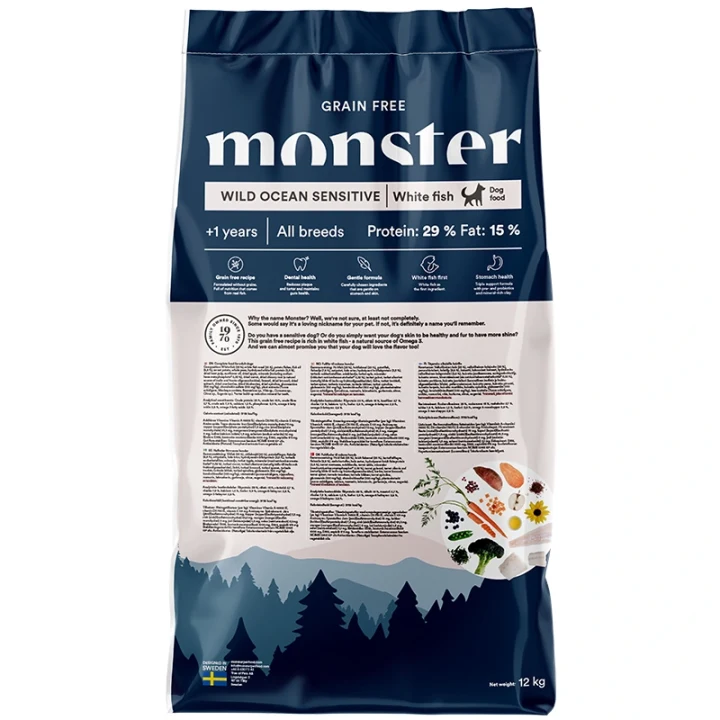 Monster Dog Grain Free Wild Ocean Sensitive 12 kg Monster