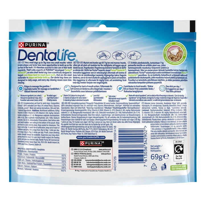 PURINA Dentalife Extra Small Hundtugg 7-pack Purina
