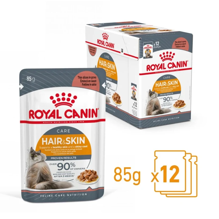 Royal Canin Hair & Skin Gravy Cat 12x85 g Royal Canin