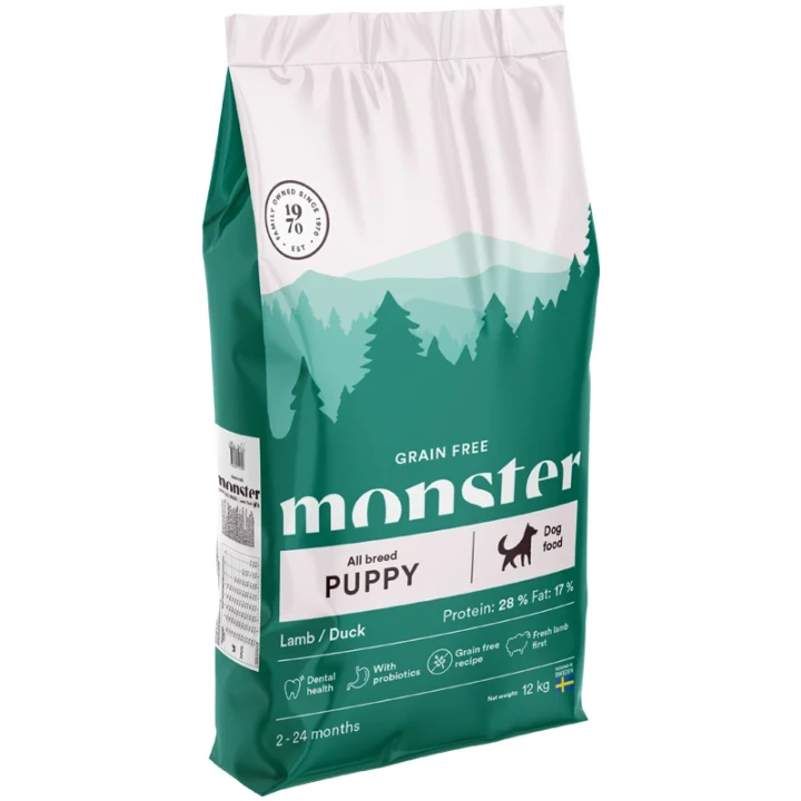 Monster Dog Grain Free Puppy All Breed Lamb/Duck 12 kg Monster