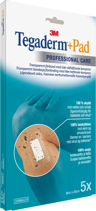 3M Tegaderm +Pad Filmförband 9cm x 20cm Tegaderm
