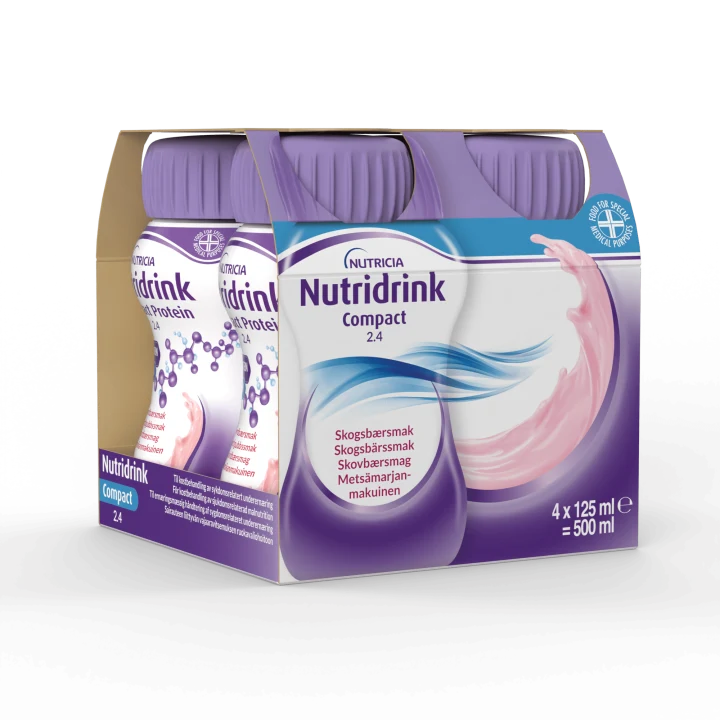 Nutridrink Compact Skogsbärssmak, 4x125  ml Nutridrink