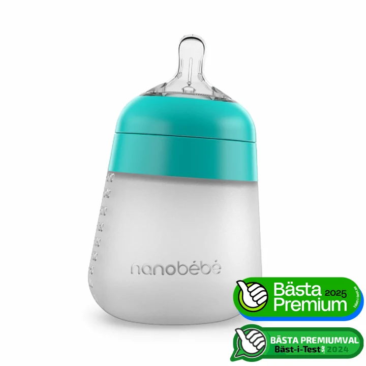 Nanobébé Flexy silikonflaska Anti-kolik 270 ml  Turkos Nanobébé