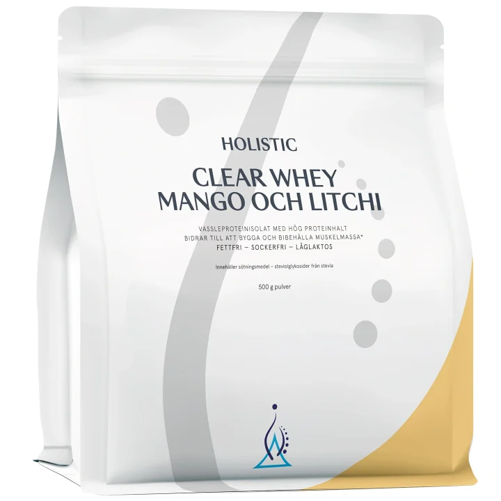 Holistic Clear Whey Vassleproteinisolat Mango och Litchi 500 g Holistic