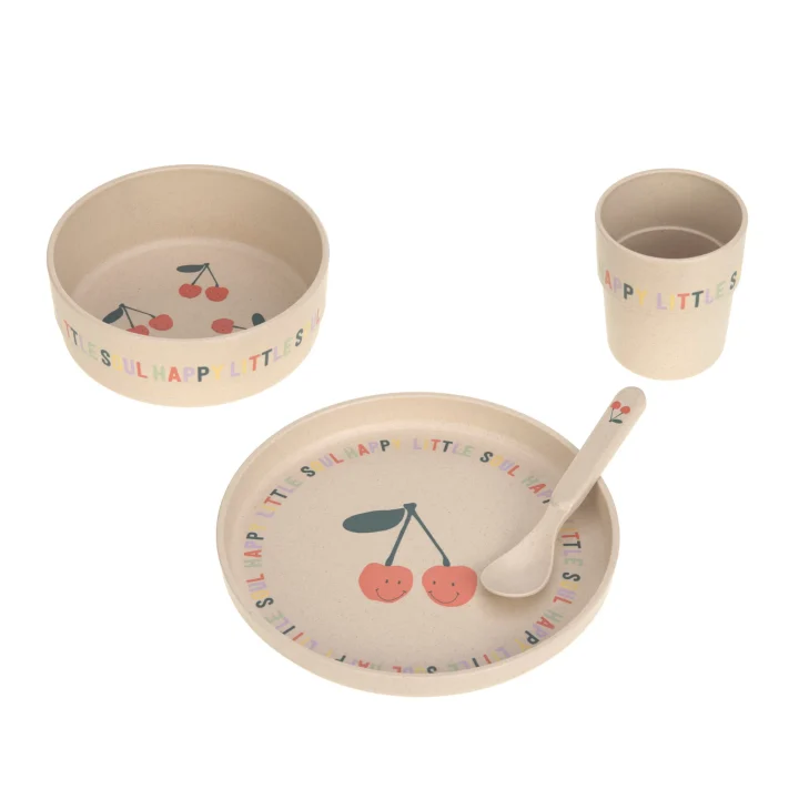 LÄSSIG Dish Set Children Happy Fruits Cherry LÄSSIG