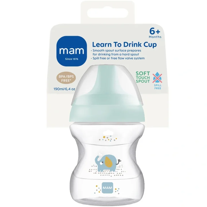 MAM Learn To Drink Cup 190 ml Blue Mam