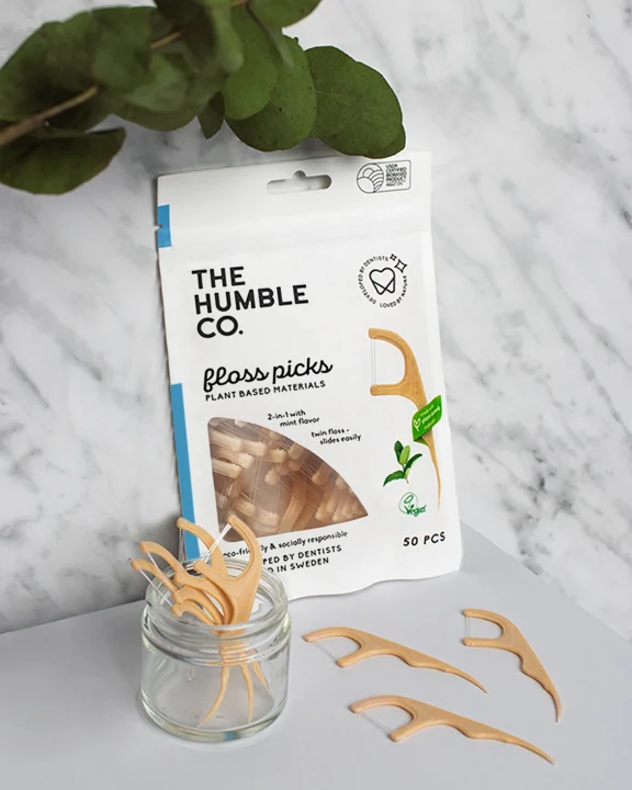 Humble Dental Floss Picks Mint 50-pack Humble