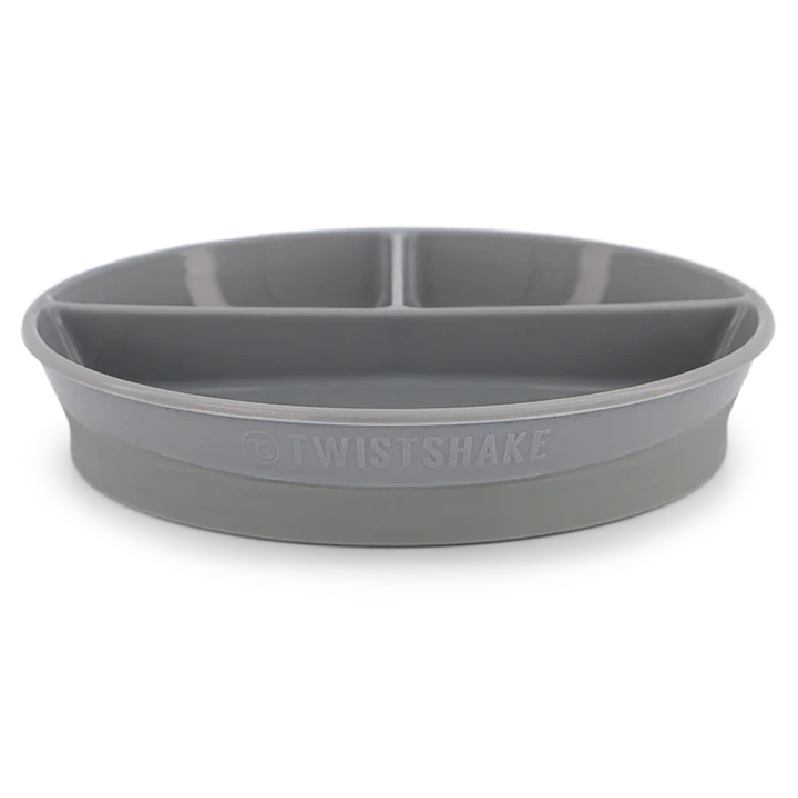 Twistshake Indelad Tallrik 6+m Pastell Grå Twistshake