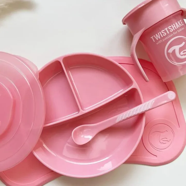 Twistshake 3x Matsked 6+m Pastellrosa Twistshake