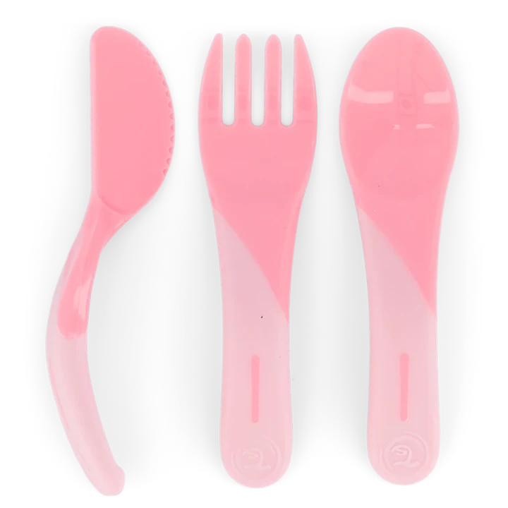 Twistshake Äta-Själv Set Plast 6 mån+ Pastellrosa Twistshake