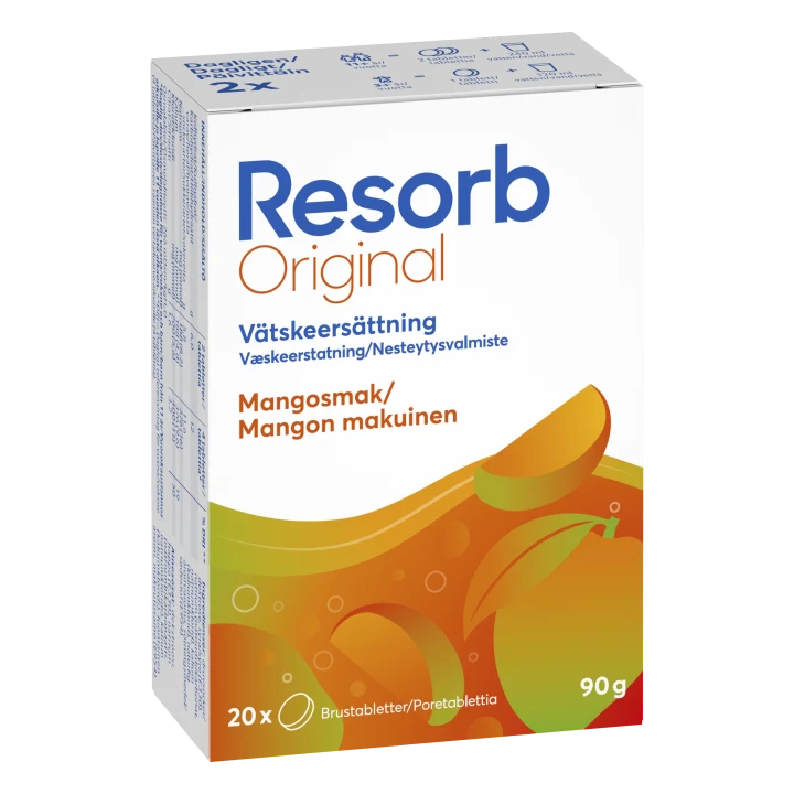 Resorb Original Mango Brustablett 20st Resorb