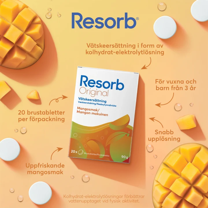 Resorb Original Mango Brustablett 20st Resorb