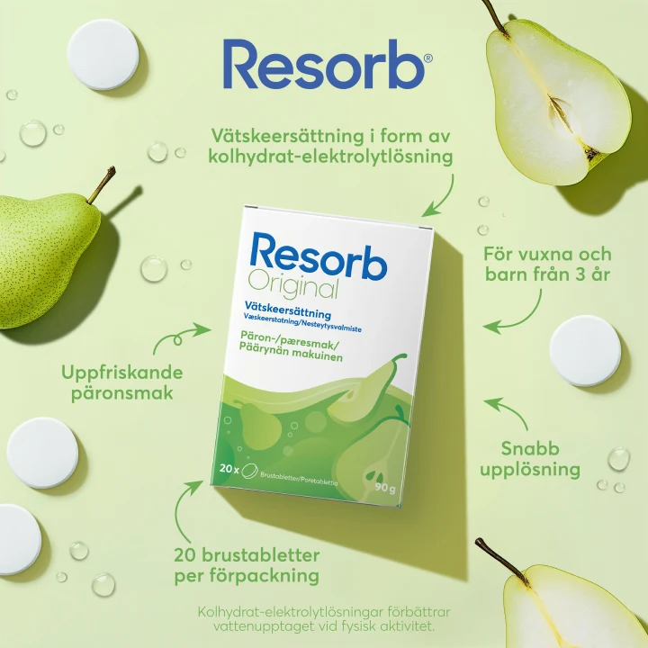 Resorb Original Päron 20 brustabletter Resorb