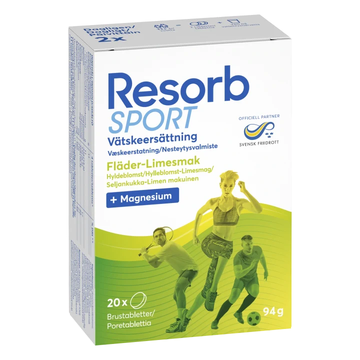 Resorb Sport Fläder-Limesmak 20 st Resorb