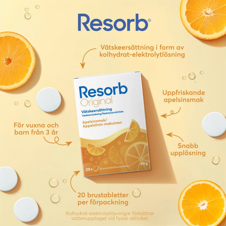 Resorb Original Apelsin 20 brustabletter Resorb