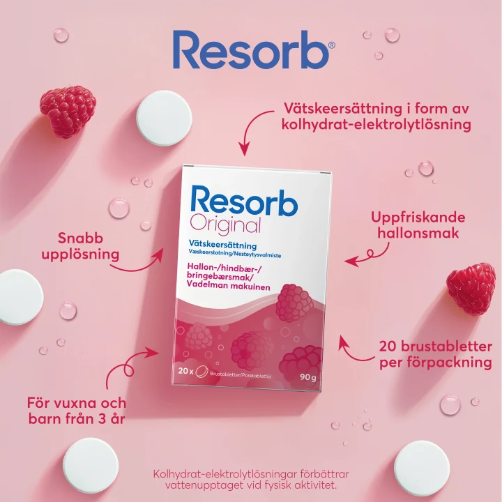 Resorb Original Hallon 20 brustabletter Resorb