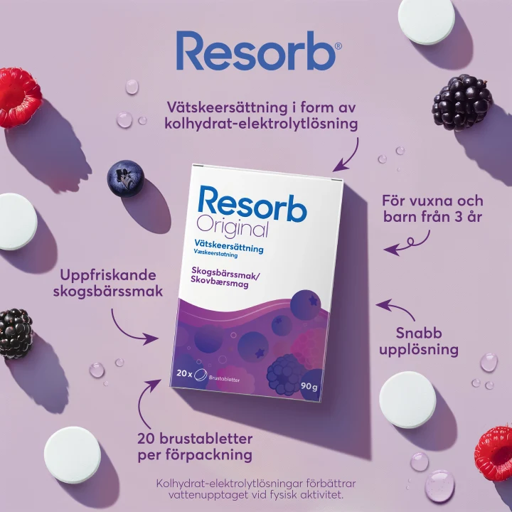 Resorb Original Skogsbär 20 brustabletter Resorb