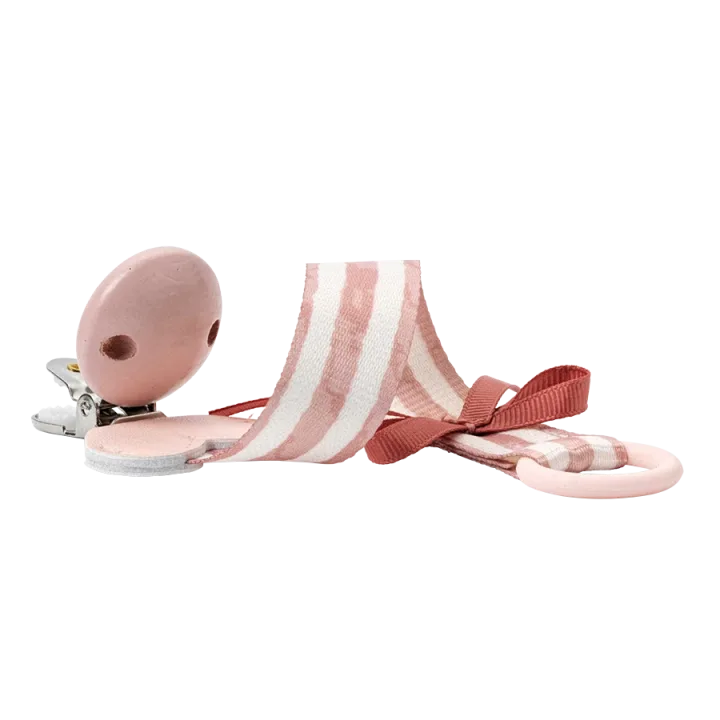 Elodie Pacifier Clip Wood Candy Stripes Elodie Details