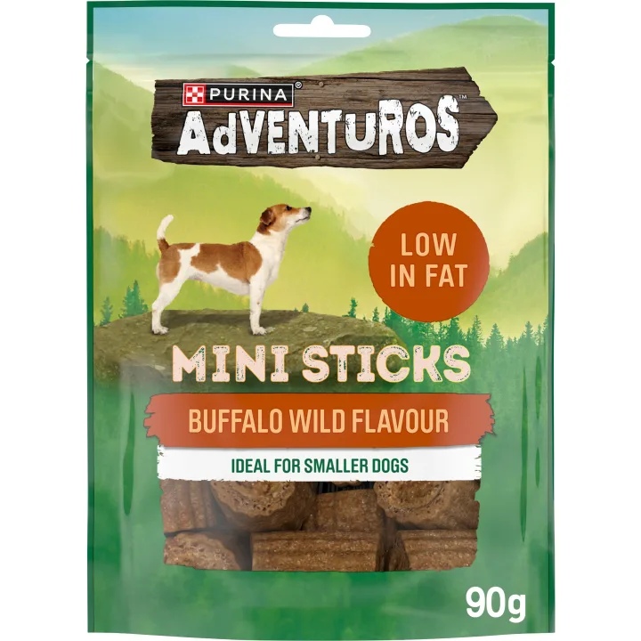 PURINA Adventuros Sticks Small Dogs Buffalo Hundgodis 90g Purina