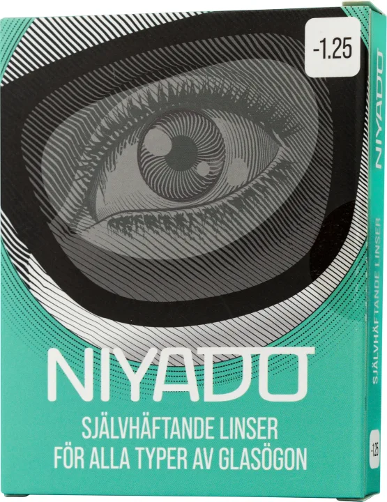 NIYADO Självhäftande Optiska Silikonlinser 1-par -1,25 NIYADO