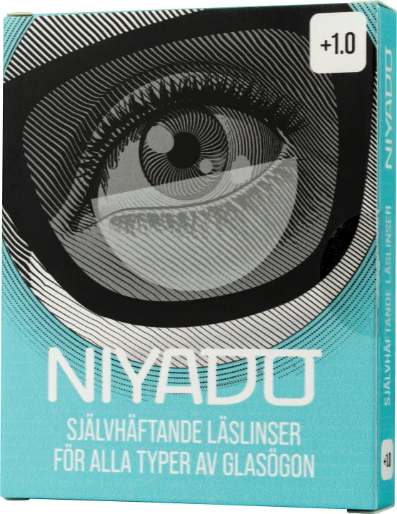 NIYADO Självhäftande Optiska Silikonlinser 1-par +1,0 NIYADO