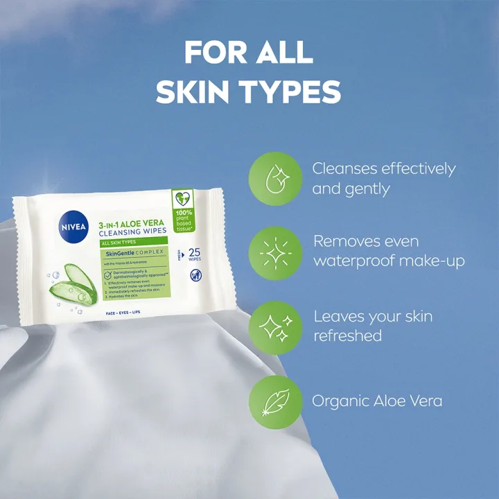 Nivea Naturally Good Wipes 25 st Nivea