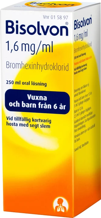 Bisolvon oral lösning 1,6 mg/ml 250 ml Bisolvon