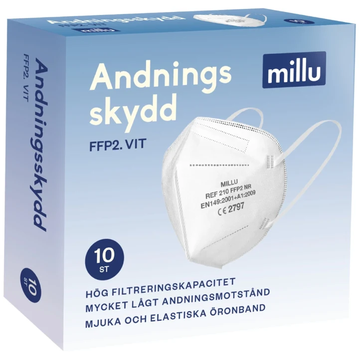 Millu Andningsskydd FFP2 10 st Vit Millu