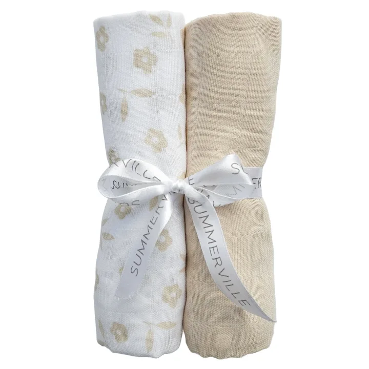 Summerville Organic Muslinfilt Petal Sandshell 2-pack Summerville Organic