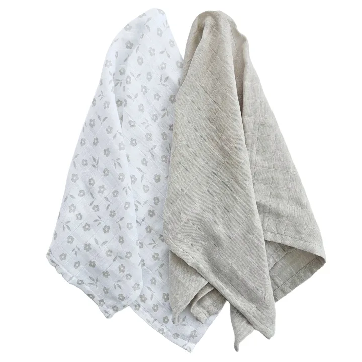 Summerville Organic Muslinfilt Petal Silver Grey 2-pack Summerville Organic