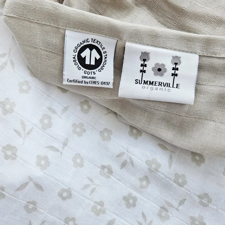 Summerville Organic Muslinfilt Petal Silver Grey 2-pack Summerville Organic