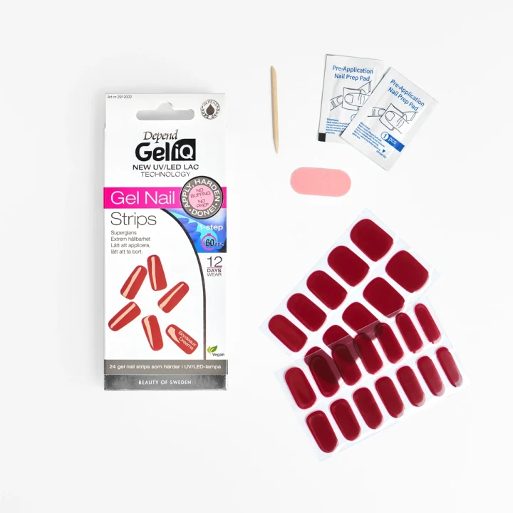 Depend Gel iQ Gel Nail Strips 24 st Bordeaux Dreams Depend
