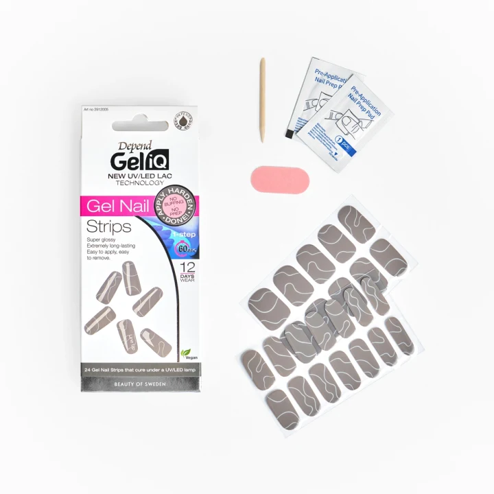 Depend Gel iQ Gel Nail Strips 24 st Line Up Depend