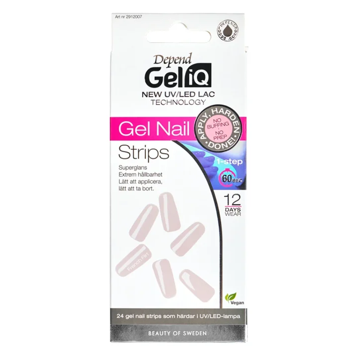 Depend Gel iQ Gel Nail Strips 24 st French Flirt Depend